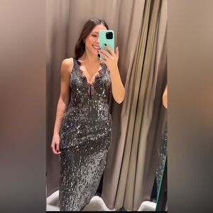 ZARA SEQUIN LACE SKIRT AND TOP ZW COLLECTION